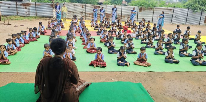 Concentration through yoga practice
