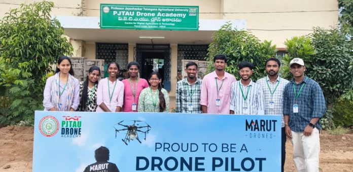 Selection of agricultural students for drone pilot certificate course
