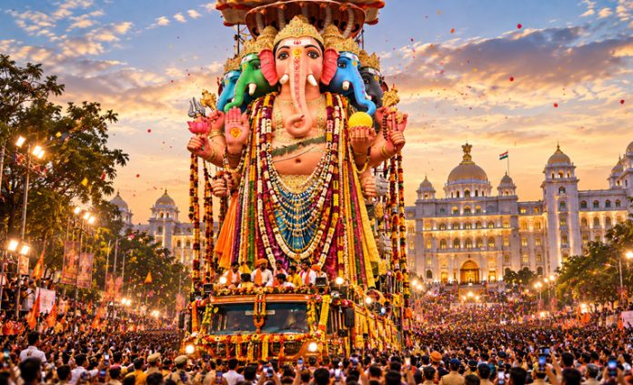 టస్కర్పైకి ఖైరతాబాద్ బడా గణేశ్.. కాసేపట్లో శోభాయాత్ర టస్కర్పైకి ఖైరతాబాద్ బడా గణేశ్.. కాసేపట్లో శోభాయాత్ర