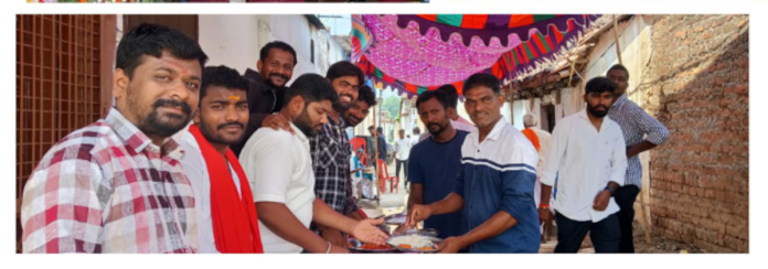 భారతీయ బాల్ గణేష్ వద్ద మహా ప్రసాదం