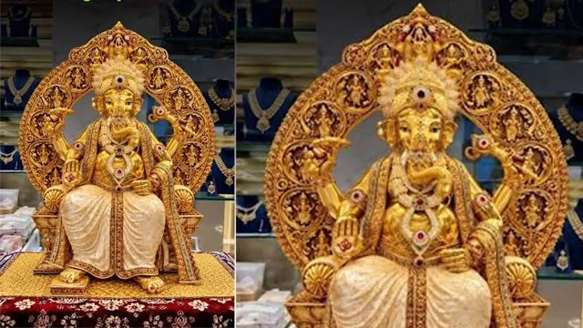 48 కిలోల బంగారం, వజ్రాలతో గణేశ్ విగ్రహం..వీడిన మిస్టరీ