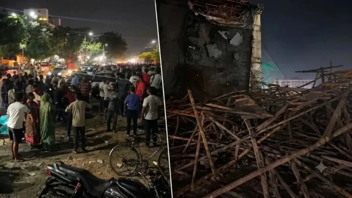 కూలిన నిర్మాణంలోని భవనం..శిథిలాల కింద చిక్కుకున్న 15 మంది కార్మికులు